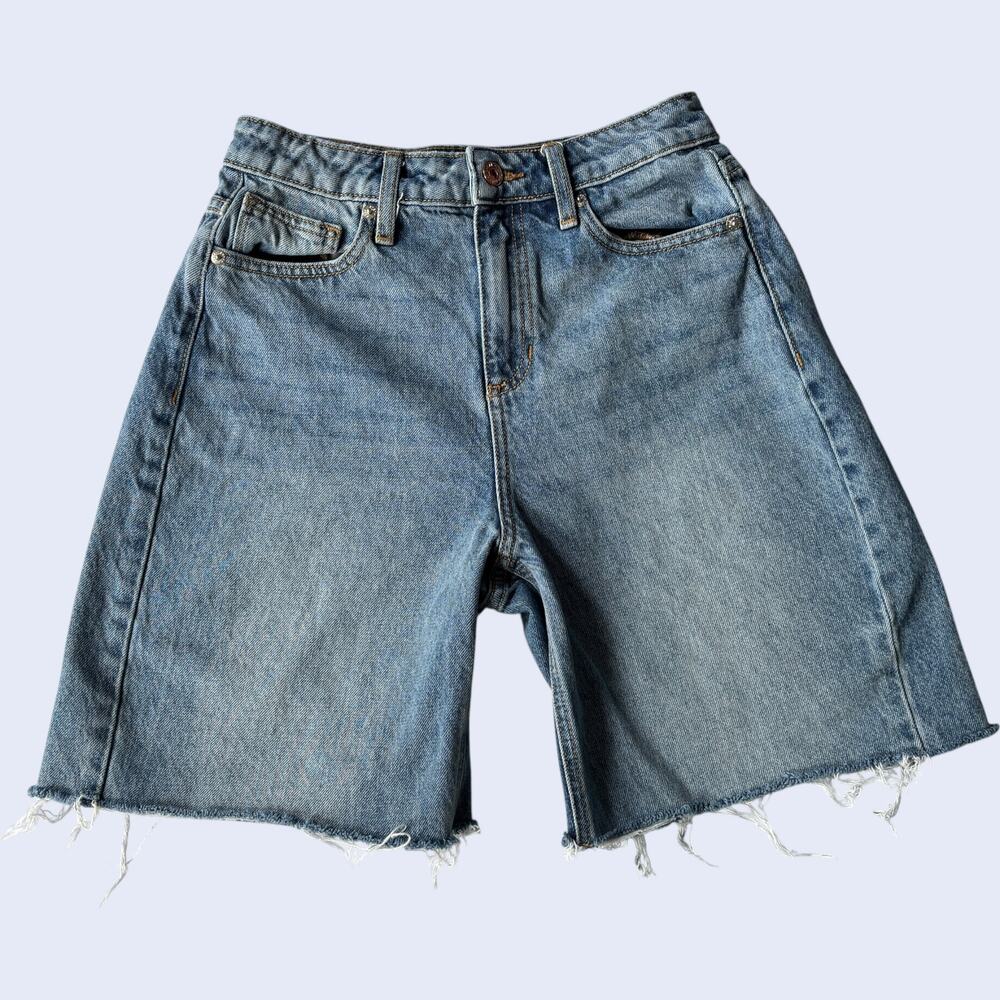Sneak Peek Vintage Womens Size 26 Denim Shorts Light Blue Wash Raw Hem